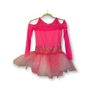 Weissman Dance dress hot pink sequin tutu costume Love Me 10346 Weissman LC